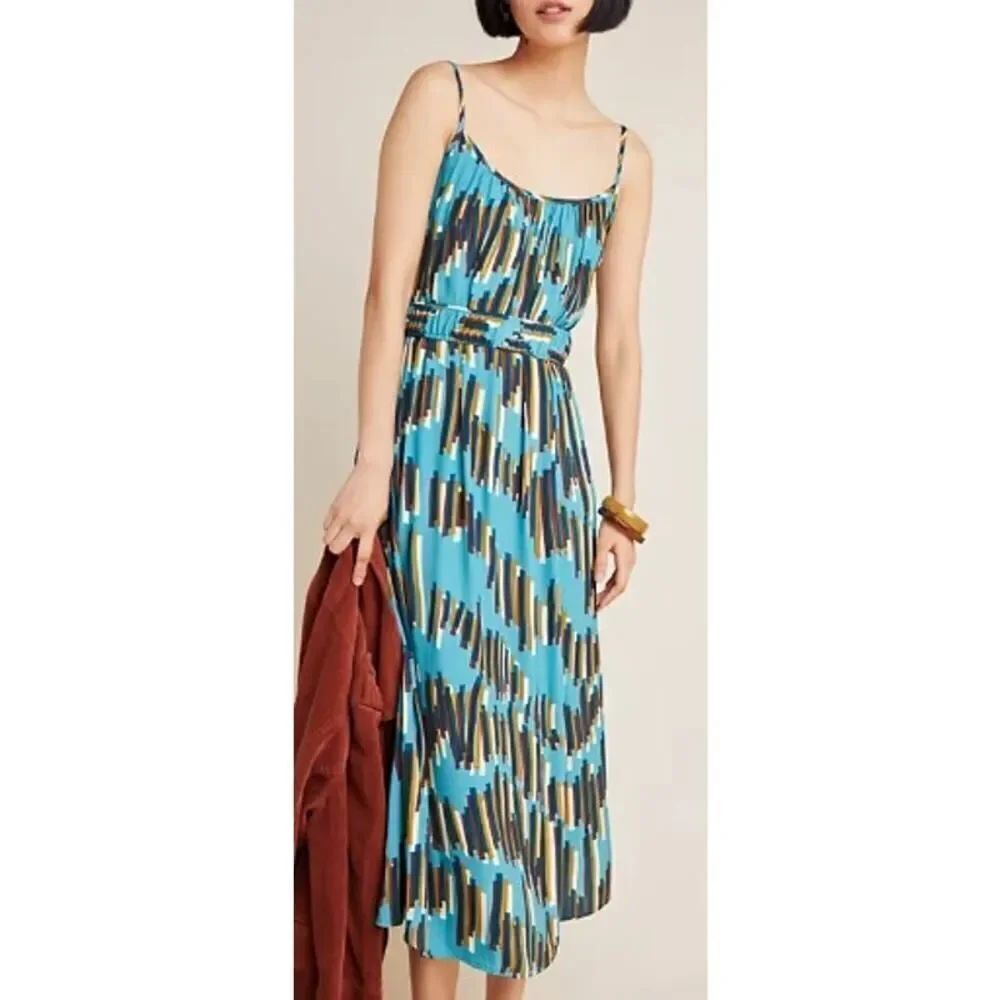 Anthropologie Corey Lynn Calter Carreaux Midi Dress Sz. M